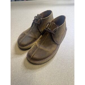 Clarks Originals Desert Boots Brown Leather Lace Up Chukka Ankle Boots Size 9.5